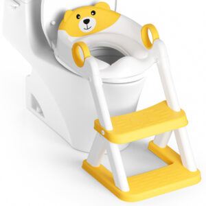 Yellow PVC Bear Toilet Training Ladder